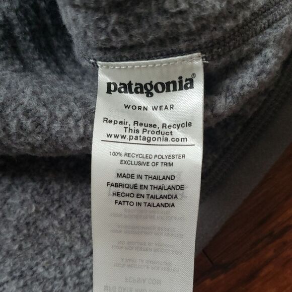 Patagonia Mens Gray Quarter-Zip Better Sweater Pullover Size Medium - Picture 4 of 9